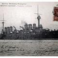 Le croiseur cuirassé ERNEST-RENAN avec l'usine GAZIGNAIRE en arrière plan